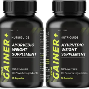 Nutri Guide Ayurvedic Gain+ Weight Gain Supplement - 90 Capsules Each Pack Of 2