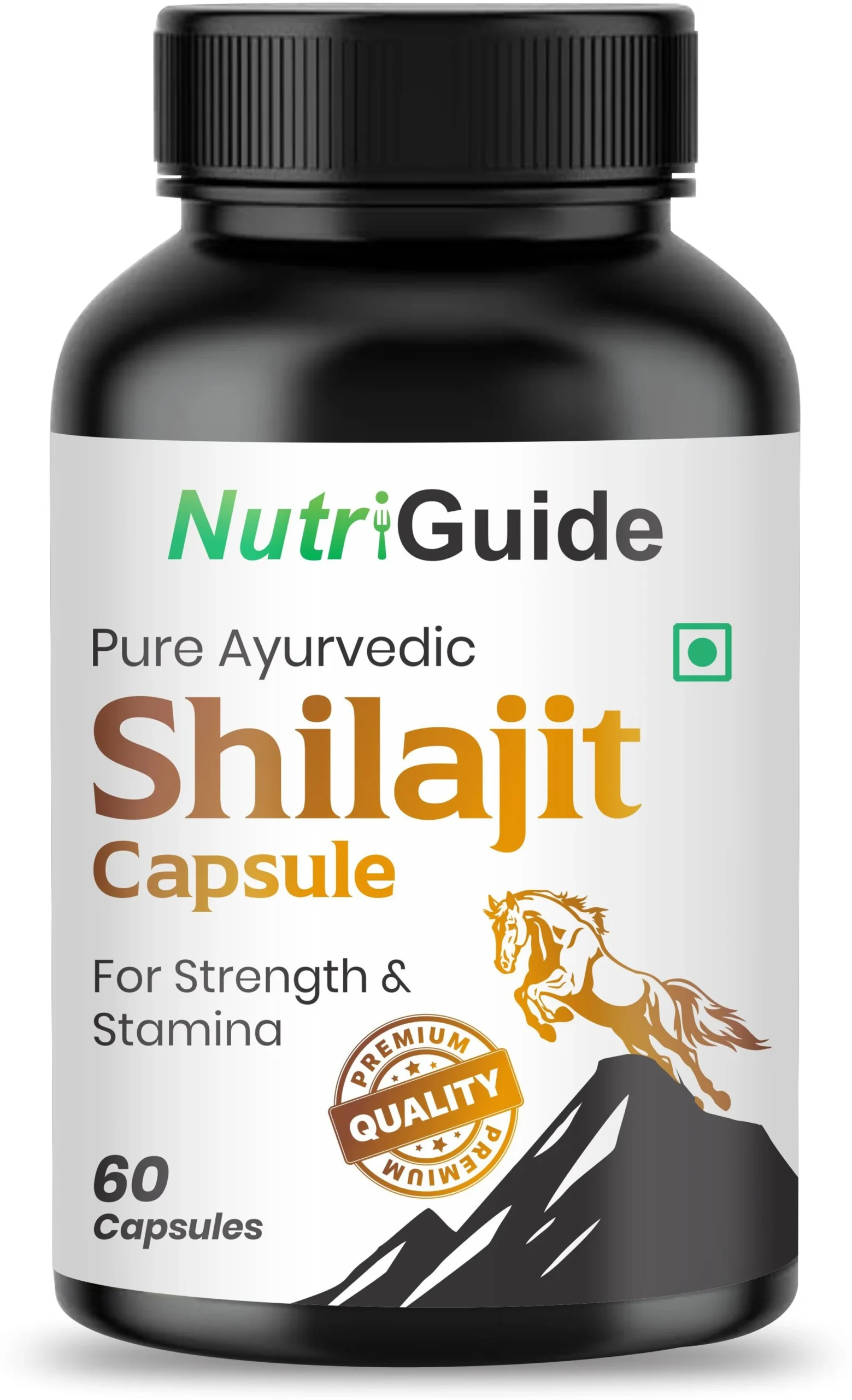 Nutri Guide Shilajit Gold | Premium Vitality | Ayurvedic Supplement for Men